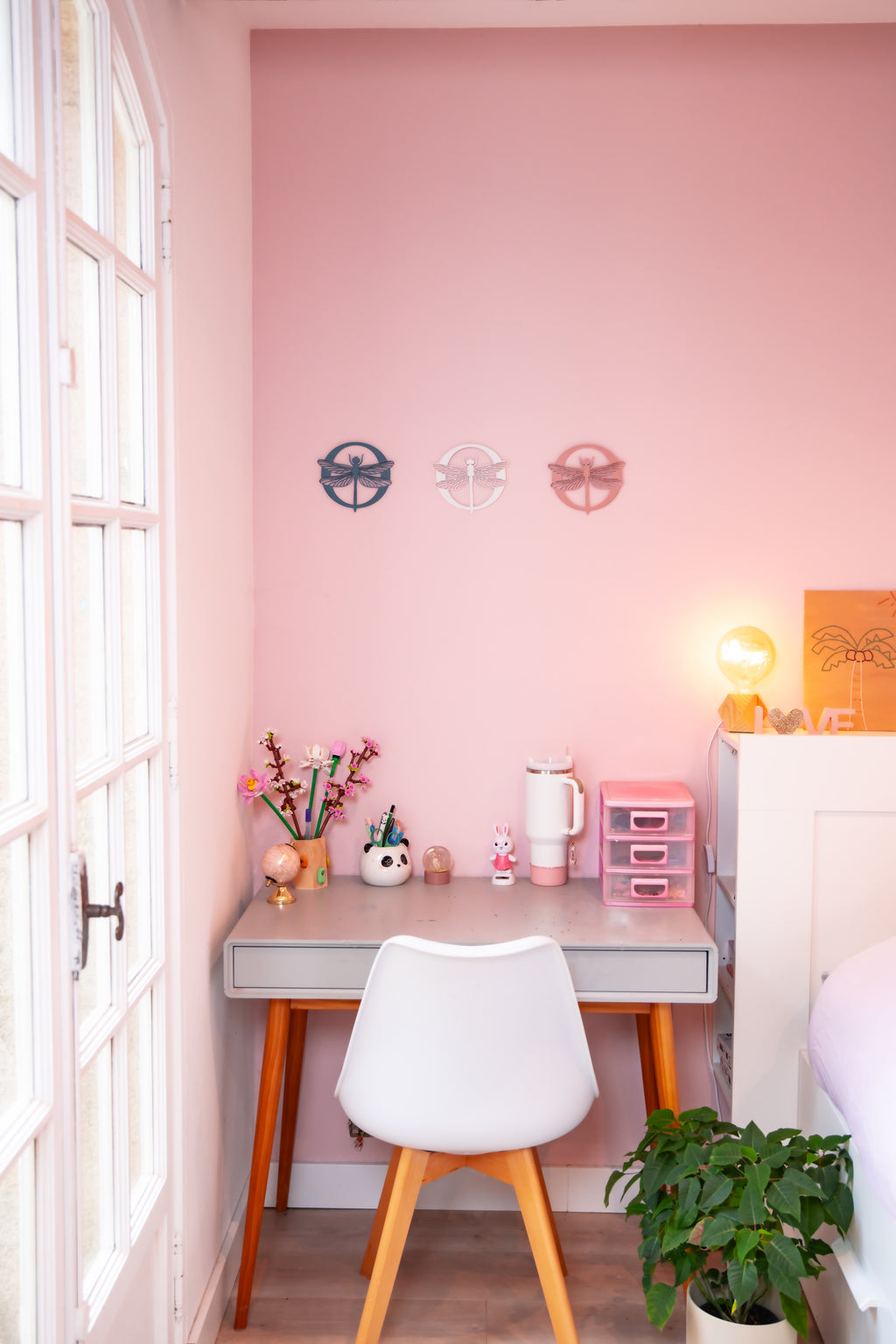 La Libellule D'été - Vieux rose