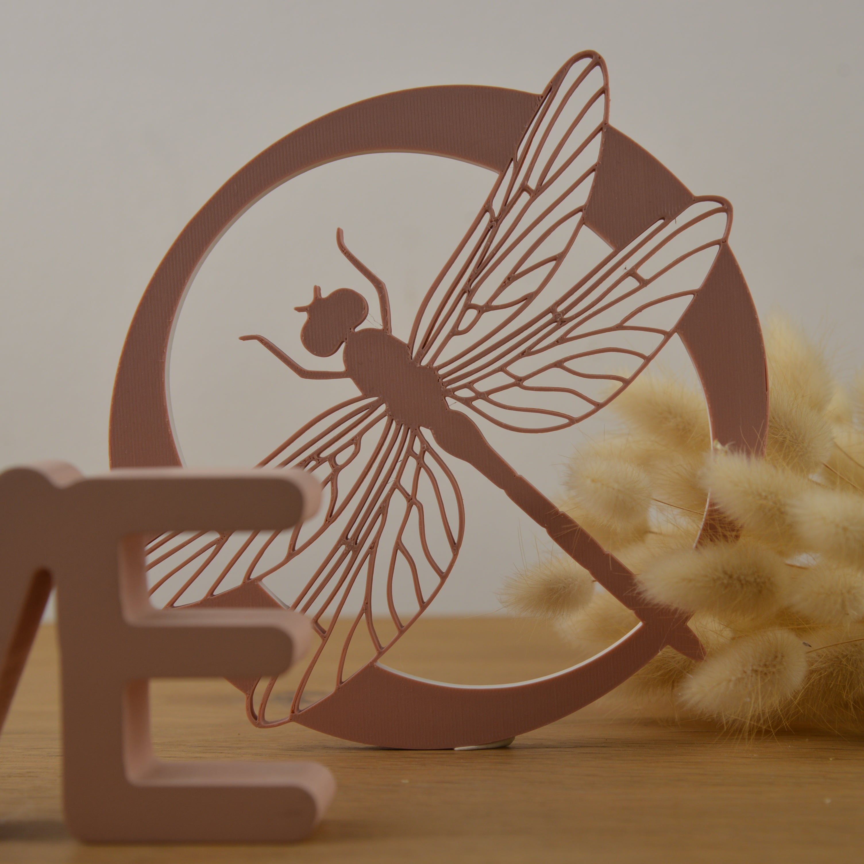 La Libellule D'été - Vieux rose