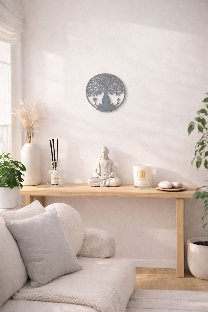 Décoration Murale Yoga Zen – Arbre de Vie Méditation
