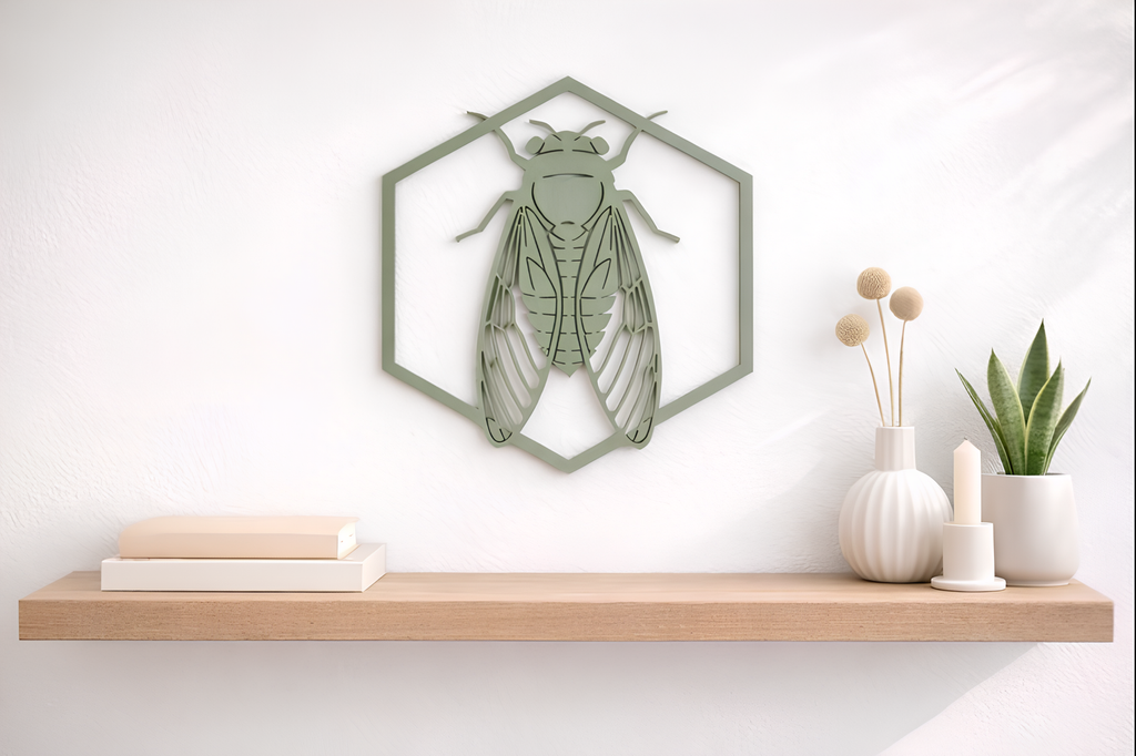 La cigale du Sud - Vert olive - Grand modèle