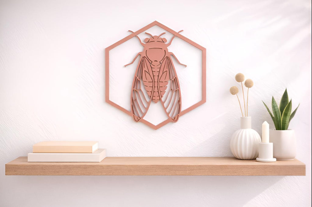 La cigale du Sud - vieux rose - Grand modèle