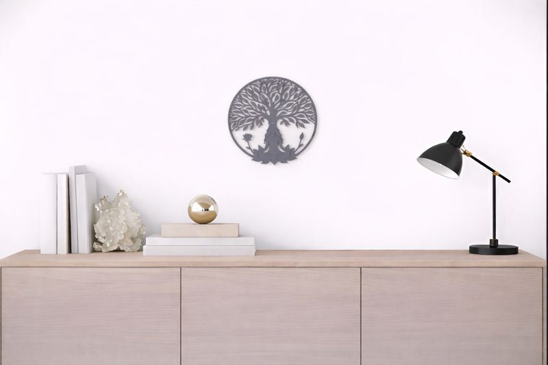 Décoration Murale Yoga Zen – Arbre de Vie Méditation